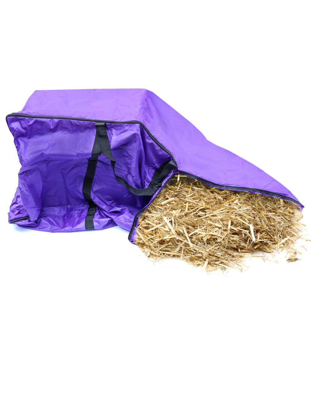 QWORK water-resistant 420D fabric protects hay in sheds.