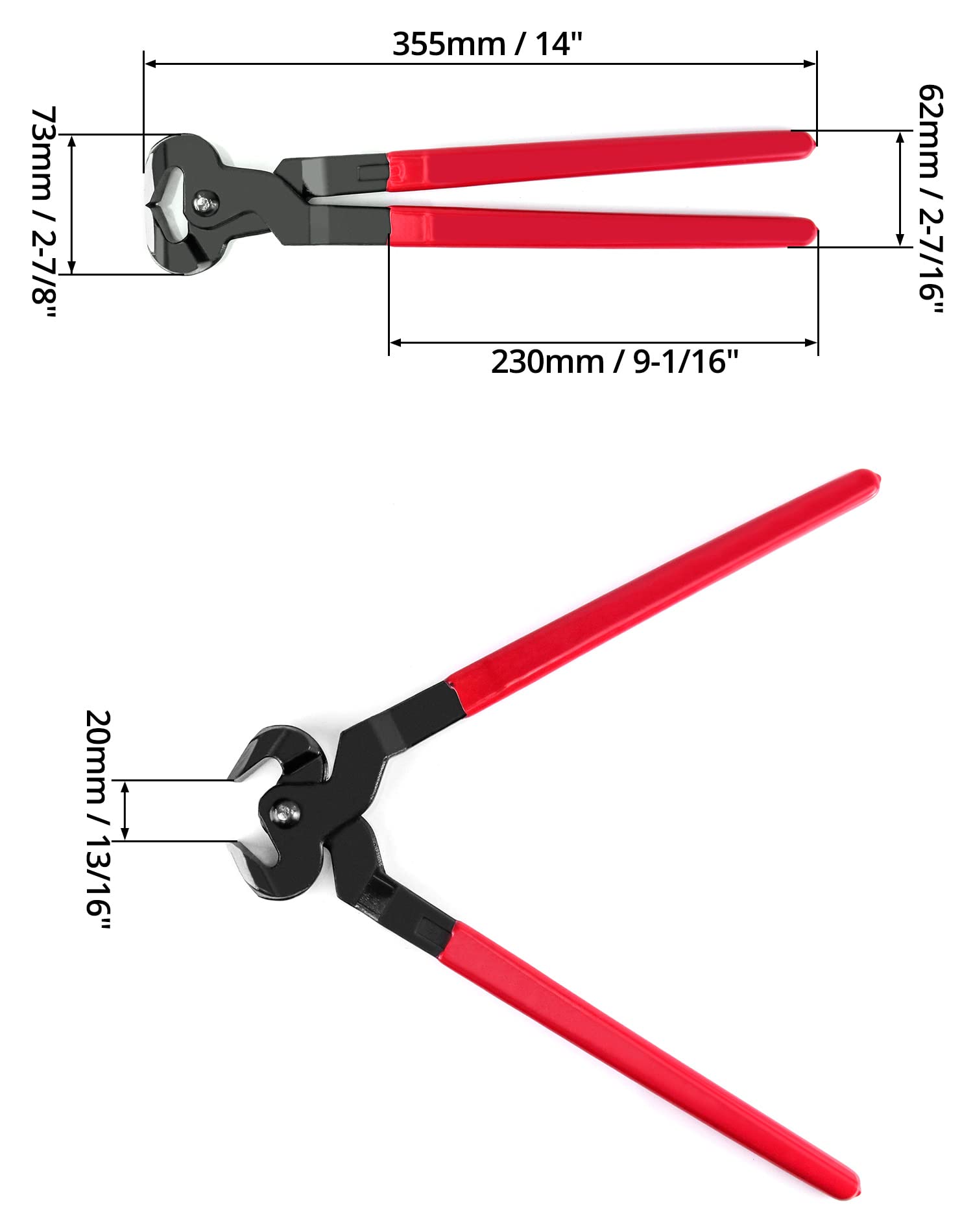 QWORK Hoof Nipper balanced design for controlled trimming