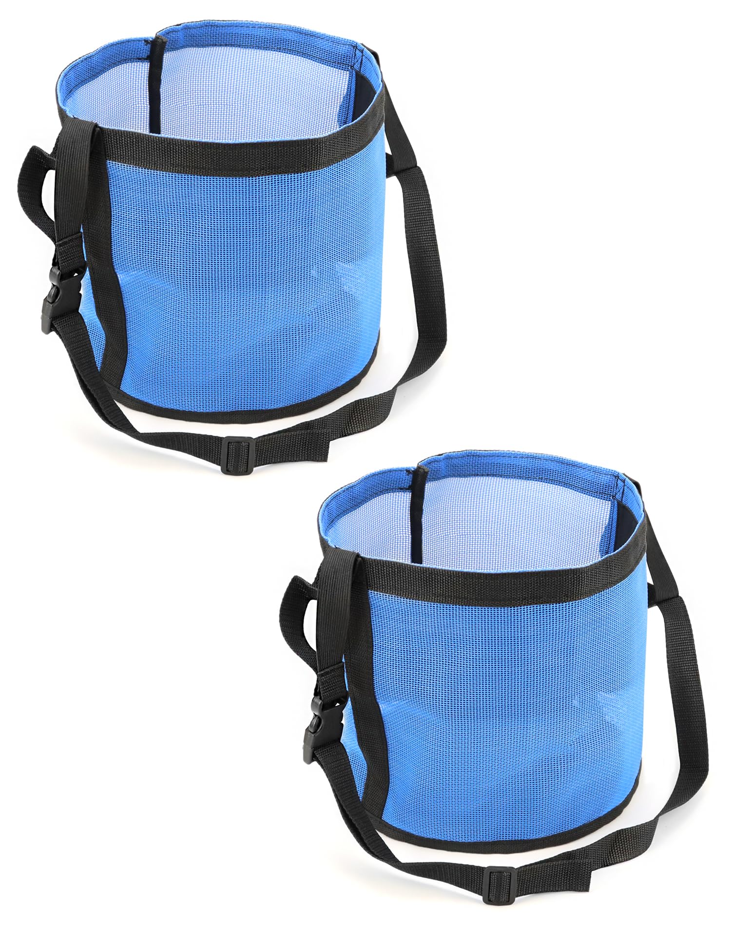 QWORK 9.5-inch diameter by 9-inch height fits draft and warmblood sizes well.