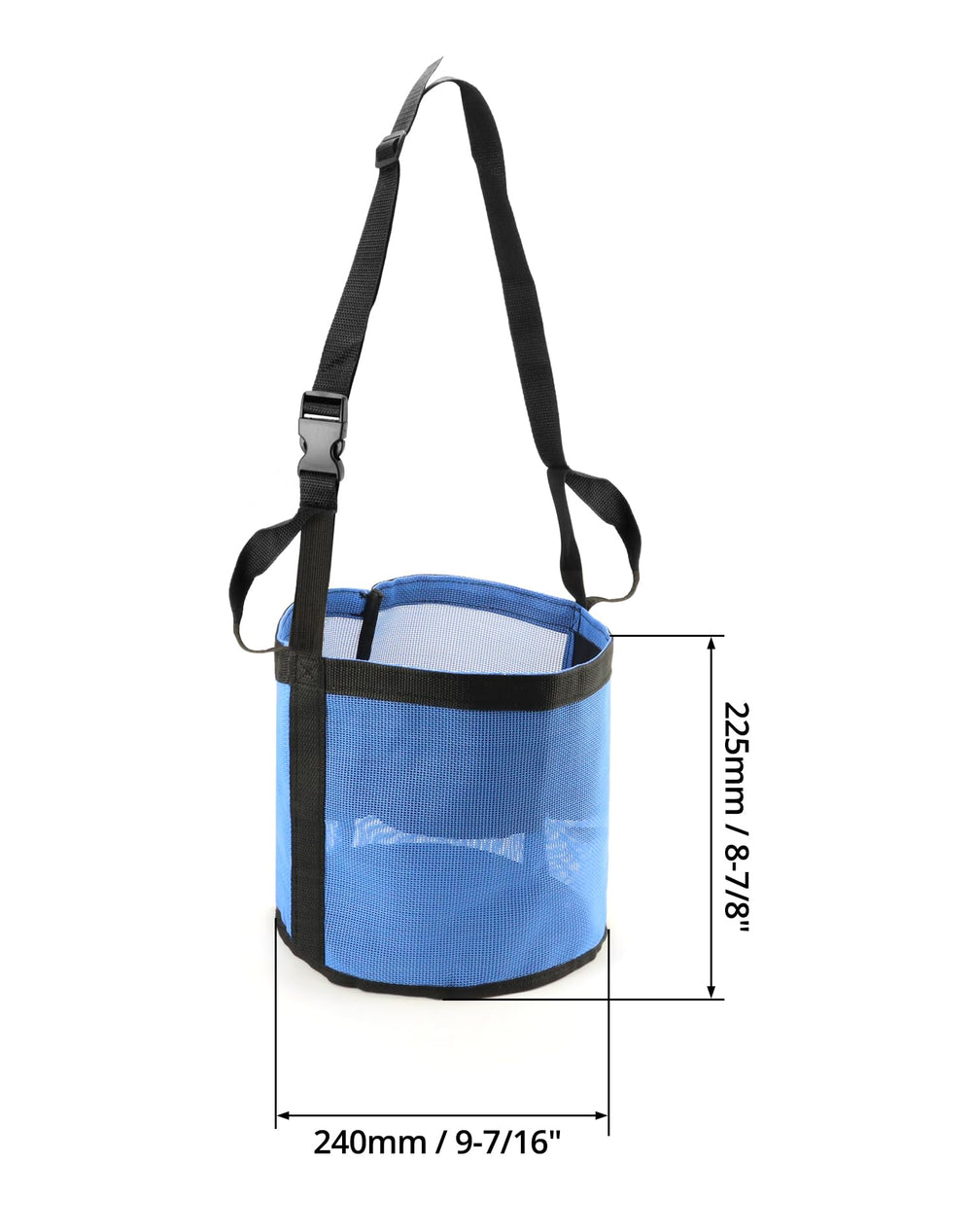 QWORK large feeding room accommodates grains, supplements, and powders for bigger horses.
