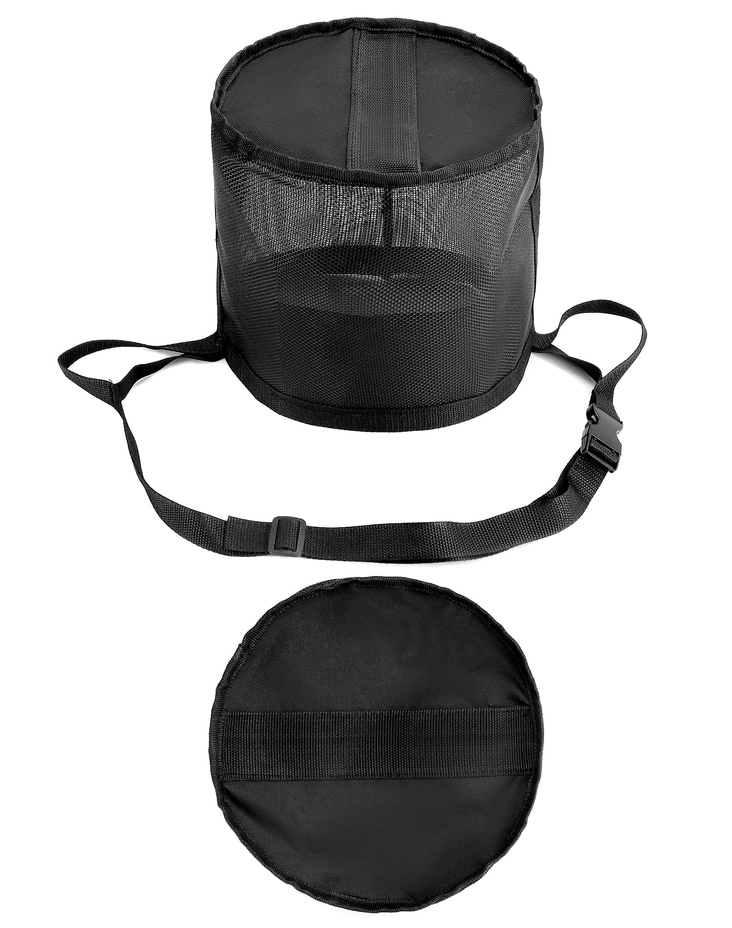 QWORK feed bag shows comfortable nose pad for gentle muzzle fit during feeding.