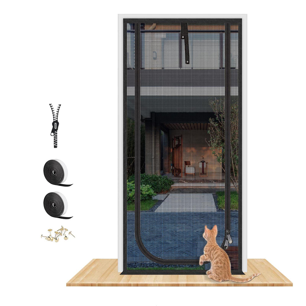 QWR reinforced cat screen door installed on a doorway for airflow
