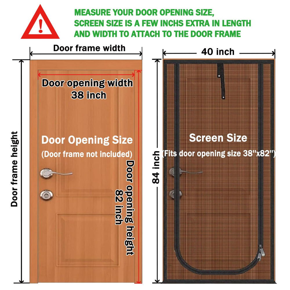 QWR reinforced cat screen door installation with adhesive strips for tool-free setup.