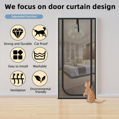 QWR reinforced cat screen door thickened vinyl-coated mesh demonstrates durability.
