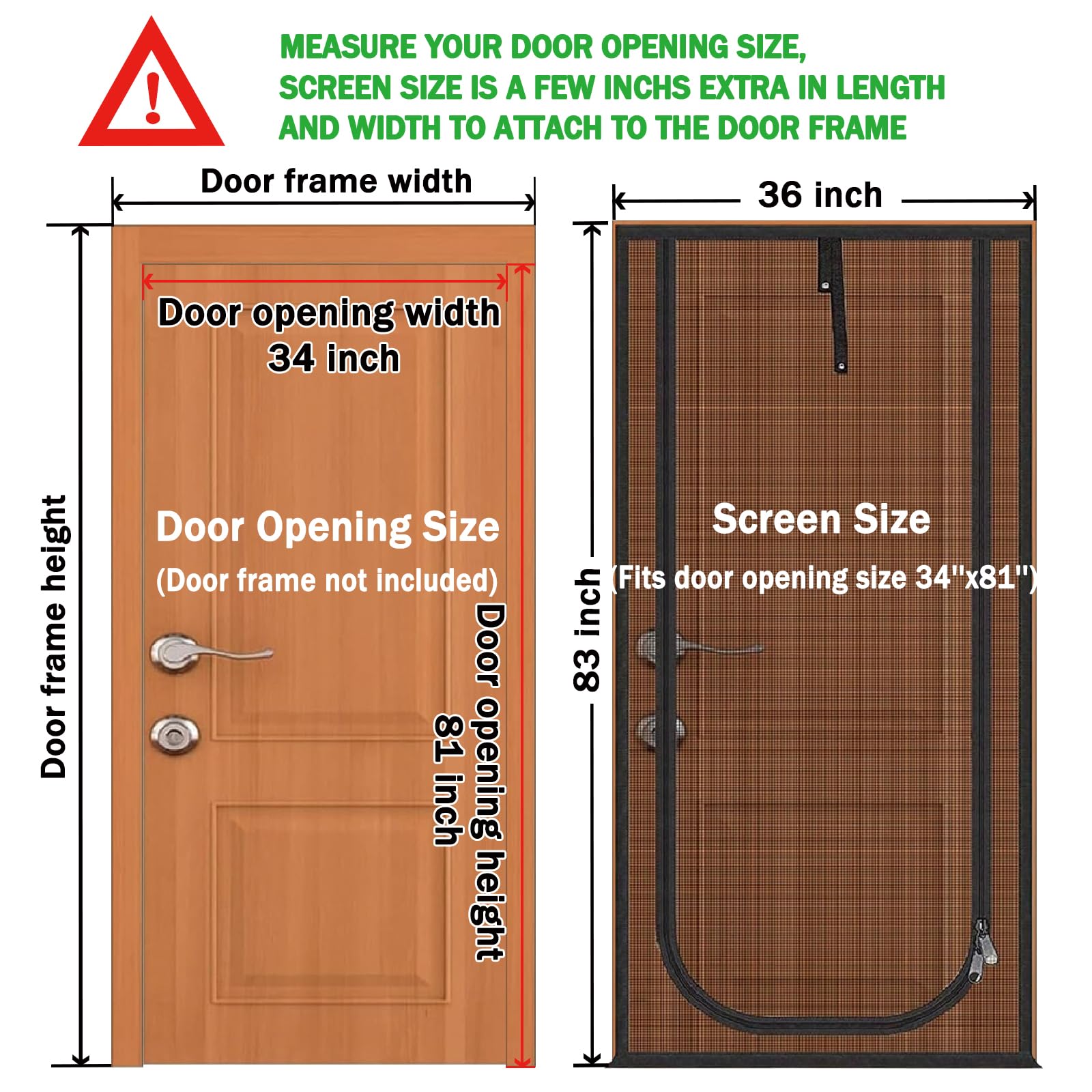 QWR reinforced cat screen door zipper closure demonstrates easy pet access management