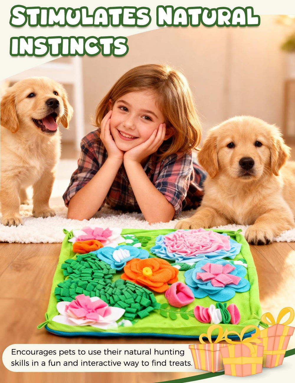 Qxsnuvvlg Snuffle Mat portable for indoor and outdoor use