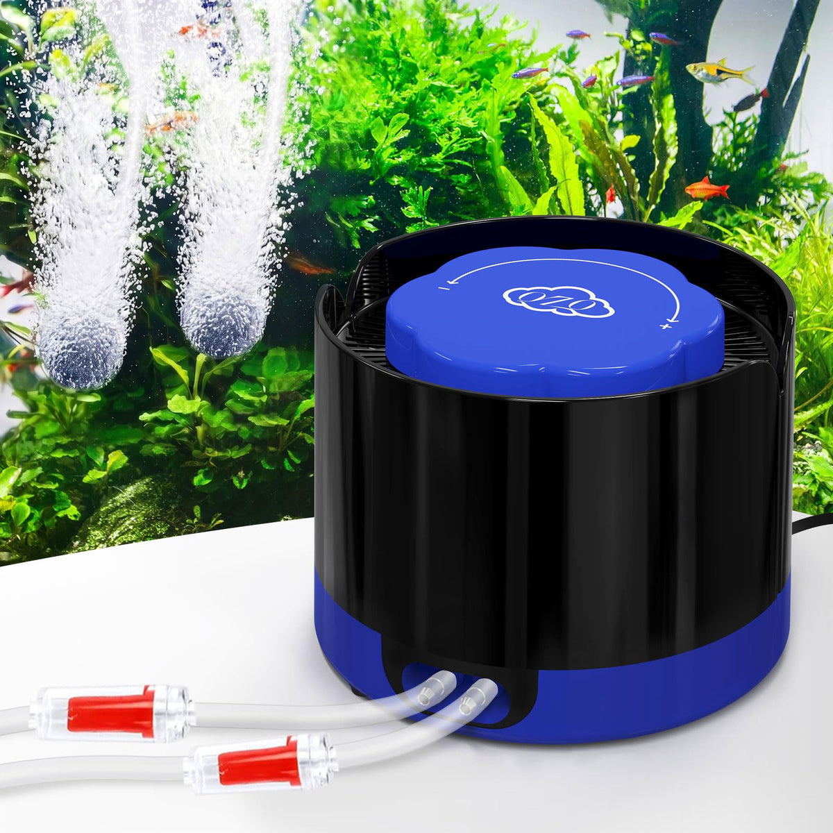 QZQ Aquarium Air Pump with quiet operation ideal for bedrooms.
