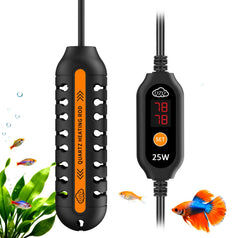 QZQ aquarium heater with digital display for precise temp monitoring in small tanks