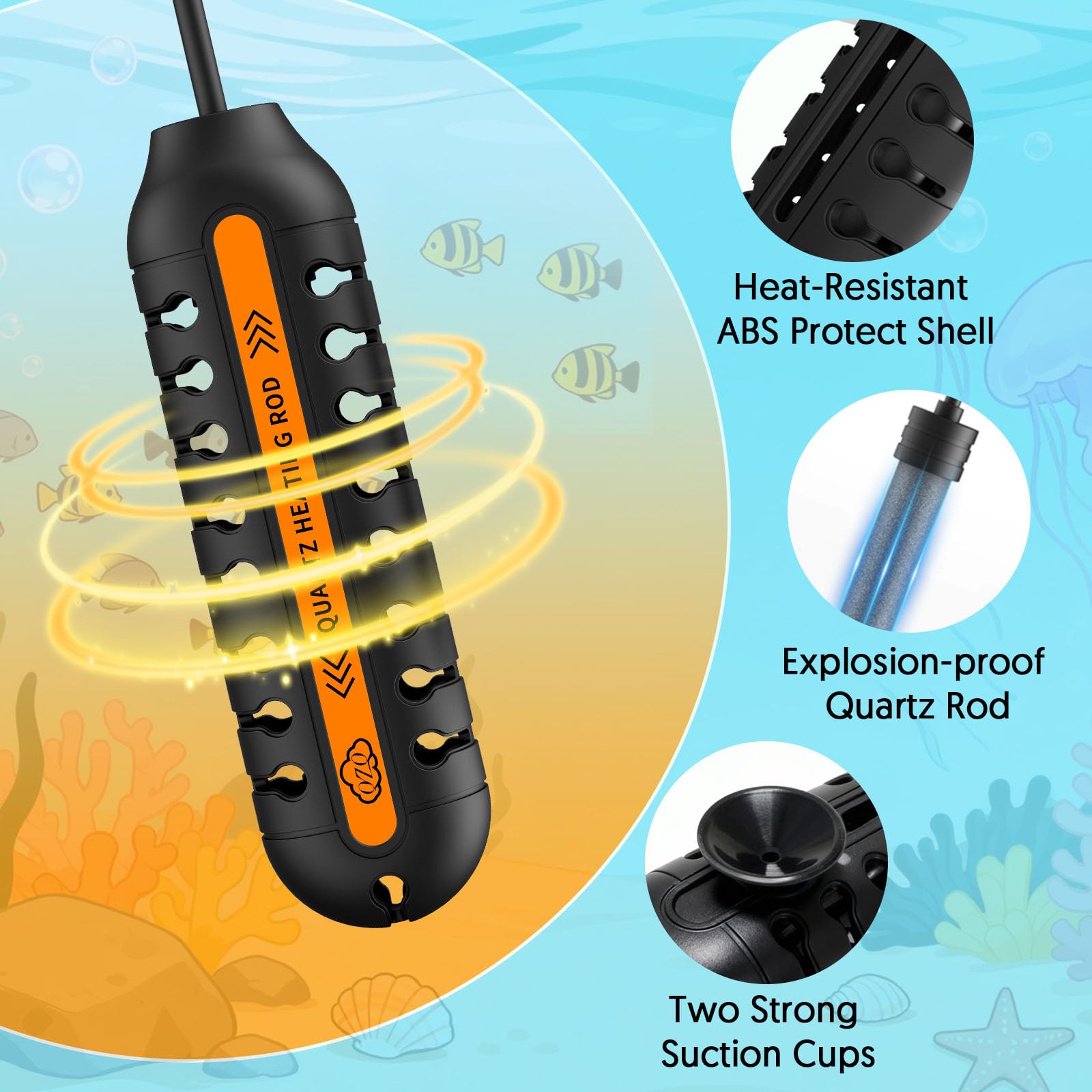 QZQ heater with overheat protection helps keep water safe