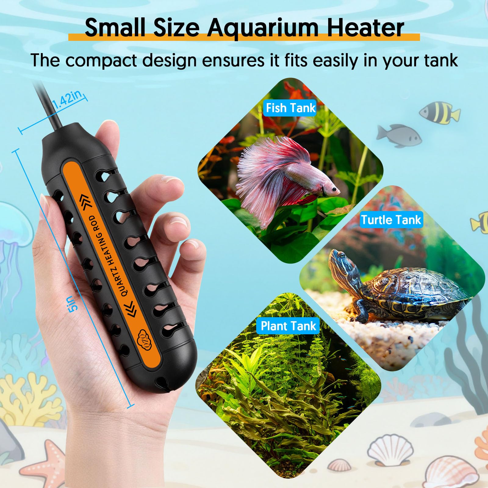 QZQ heater protective cover shielding aquatic life