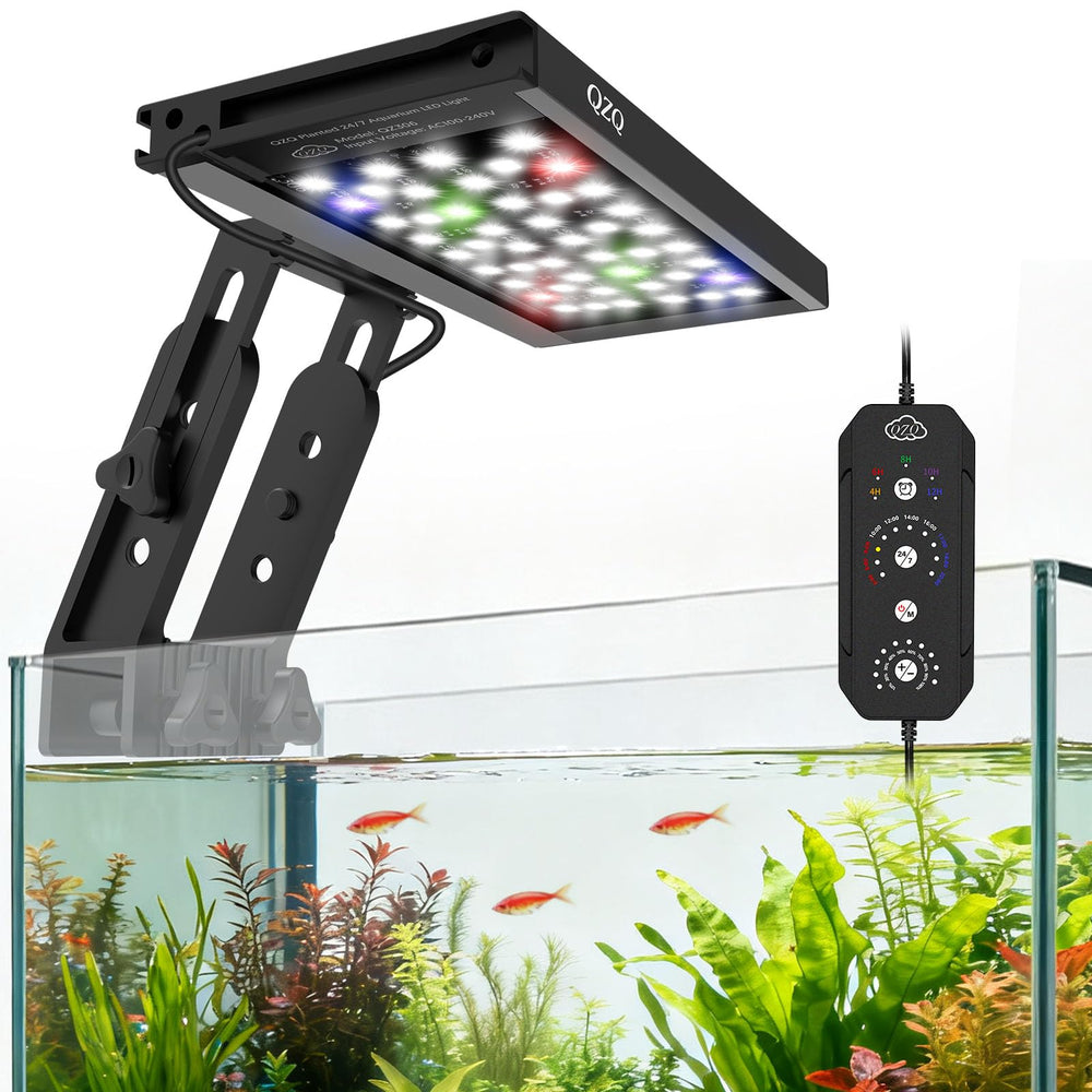 QZQ Fish Tank Light 24/7 cycle mode simulates day-night rhythm