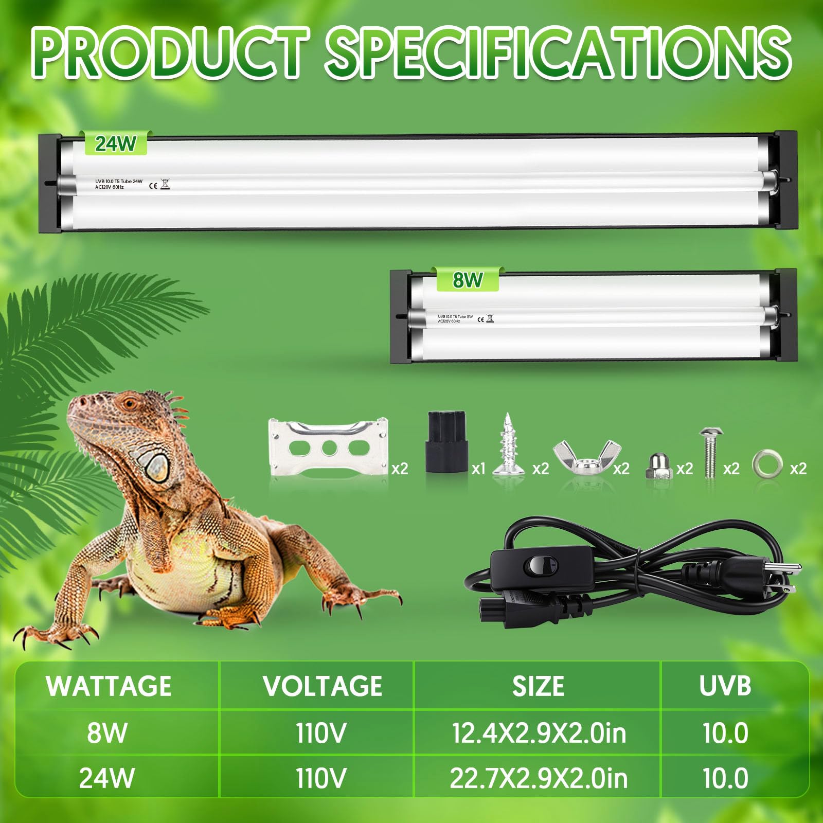 QZQ terrarium mounting accessories secure and adjust the light fixture.