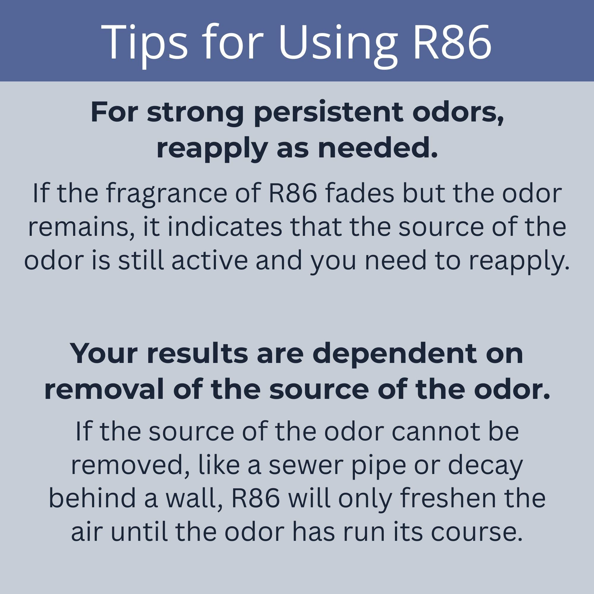 R86 drain-disposal-cleaning shot suggests refreshing drains and disposals.