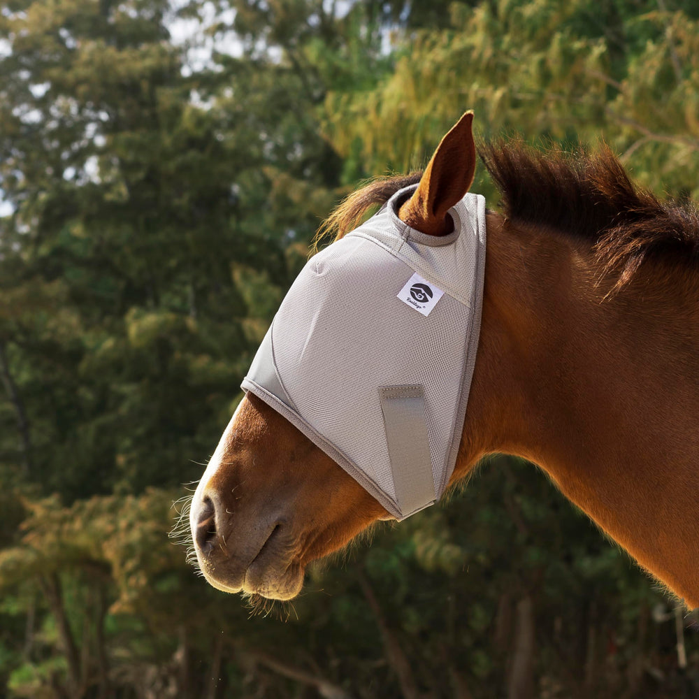 Raalitego machine-washable mask with soft edges helps prevent mane tangling.