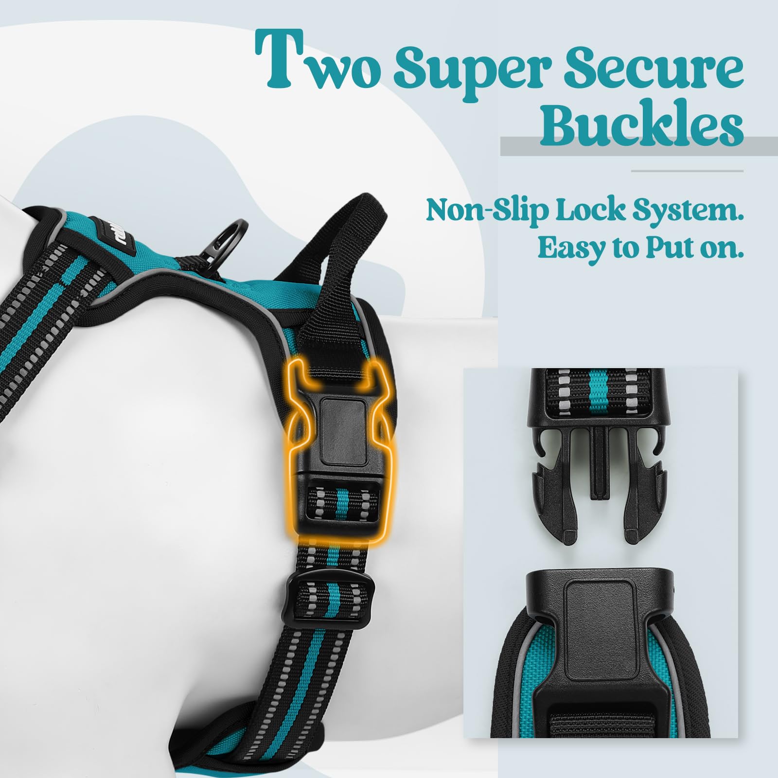 Rabbitgoo adjustable padded vest in teal for comfort