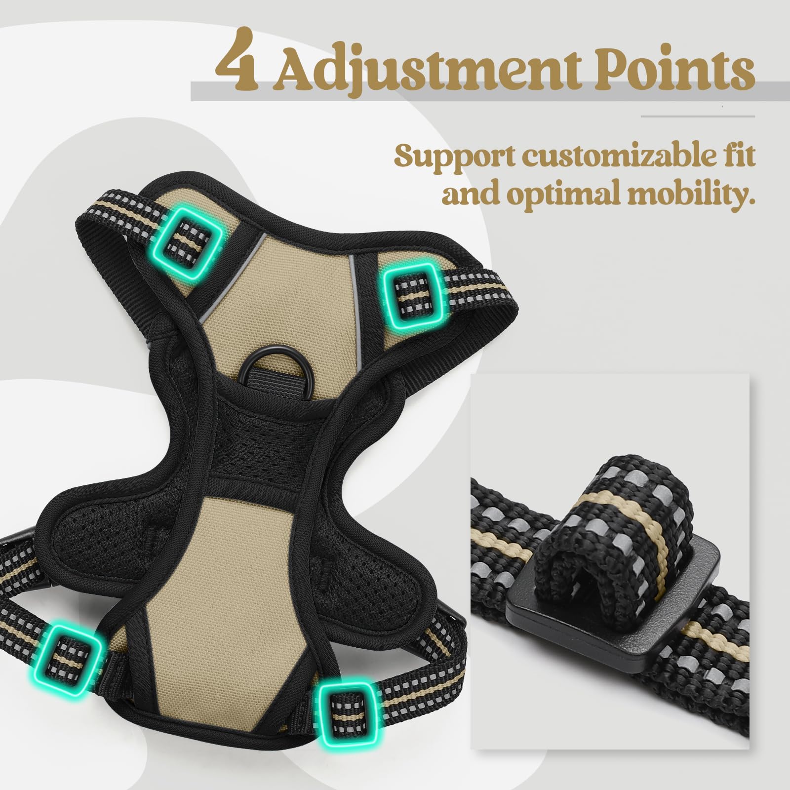 Rabbitgoo adjustable straps ensure a secure, comfortable fit.