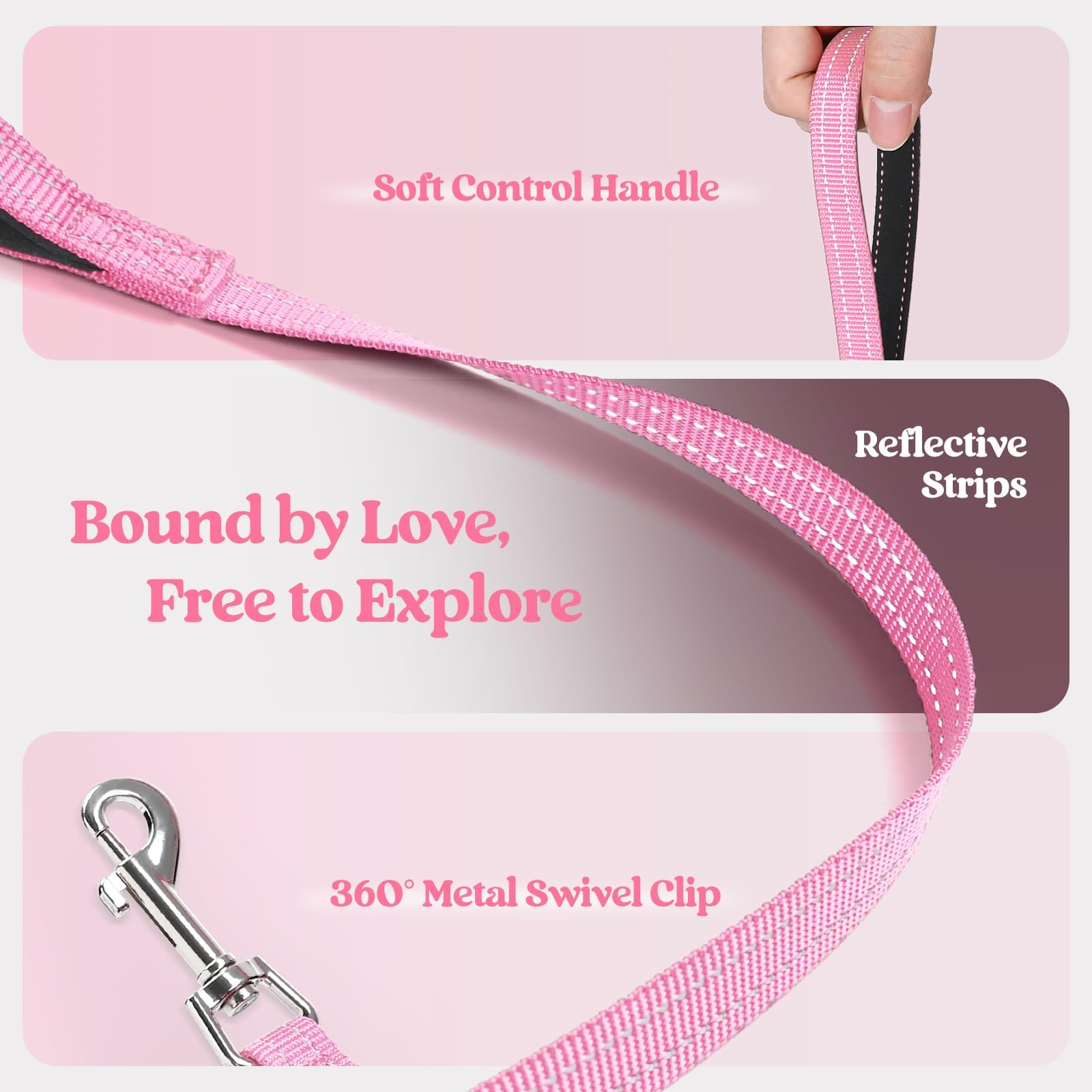 Rabbitgoo back D‑rings provide secure attachment points for safety.
