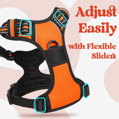 Breathable air mesh vest keeps large dogs cool during walks.