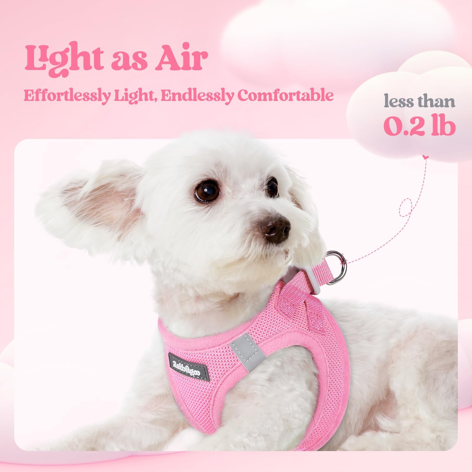 Rabbitgoo breathable mesh keeps your dog cool on warm strolls with comfort