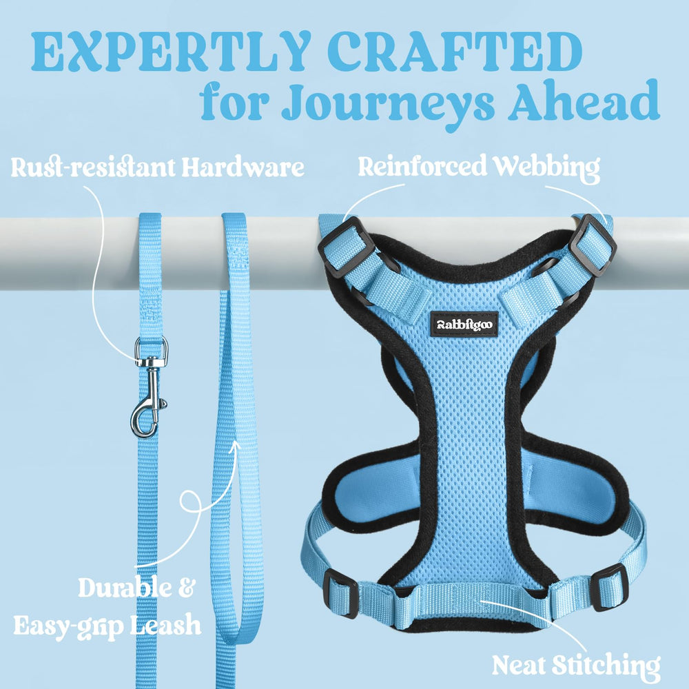 Rabbitgoo adjustable straps provide a snug, customized fit for most cats.