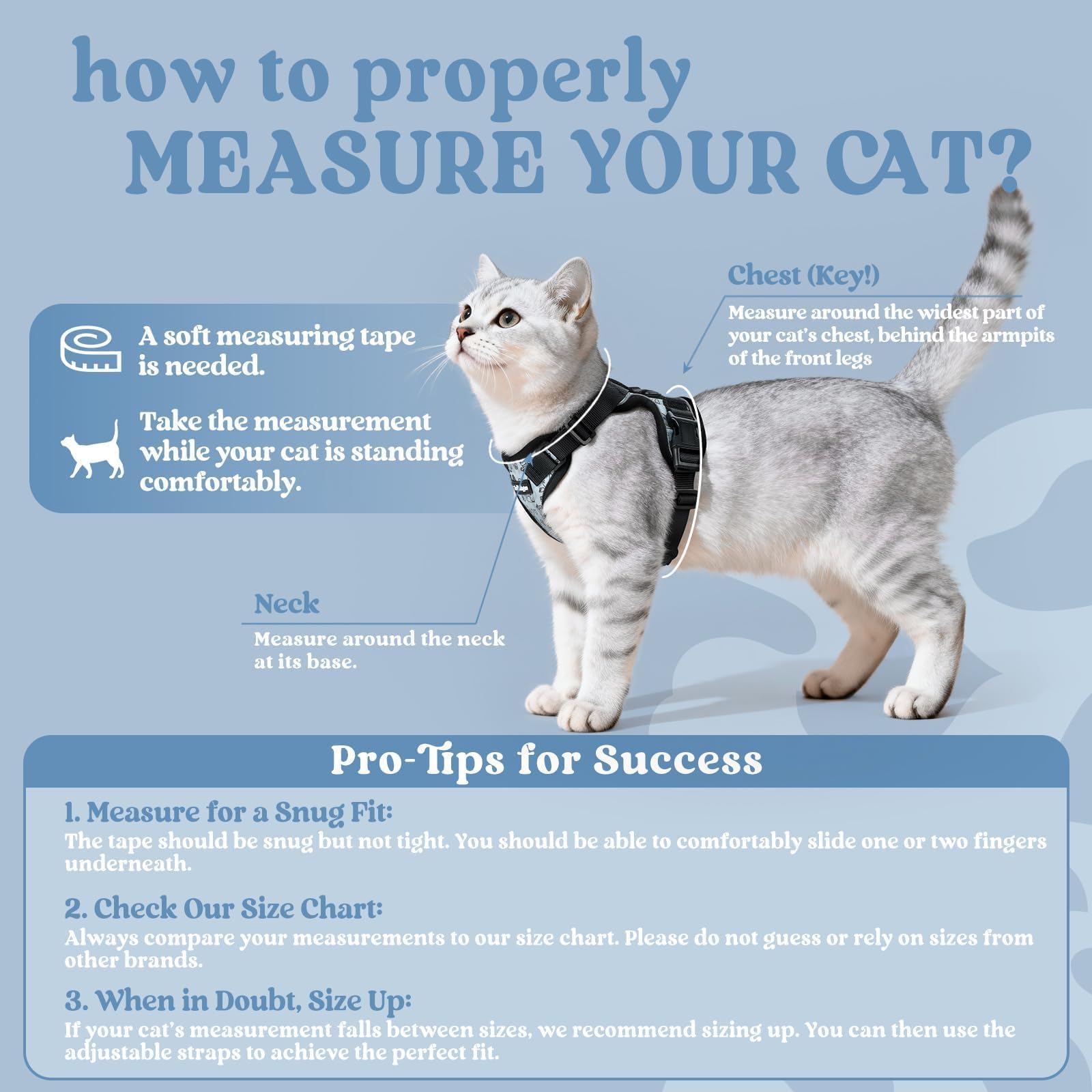 Rabbitgoo cat harness with breathable air-mesh keeps your kitty cool on strolls.
