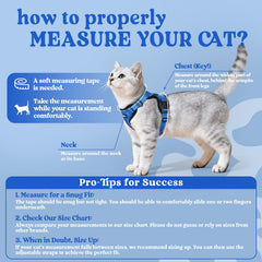 Rabbitgoo cat harness air mesh vest keeps cat cool.