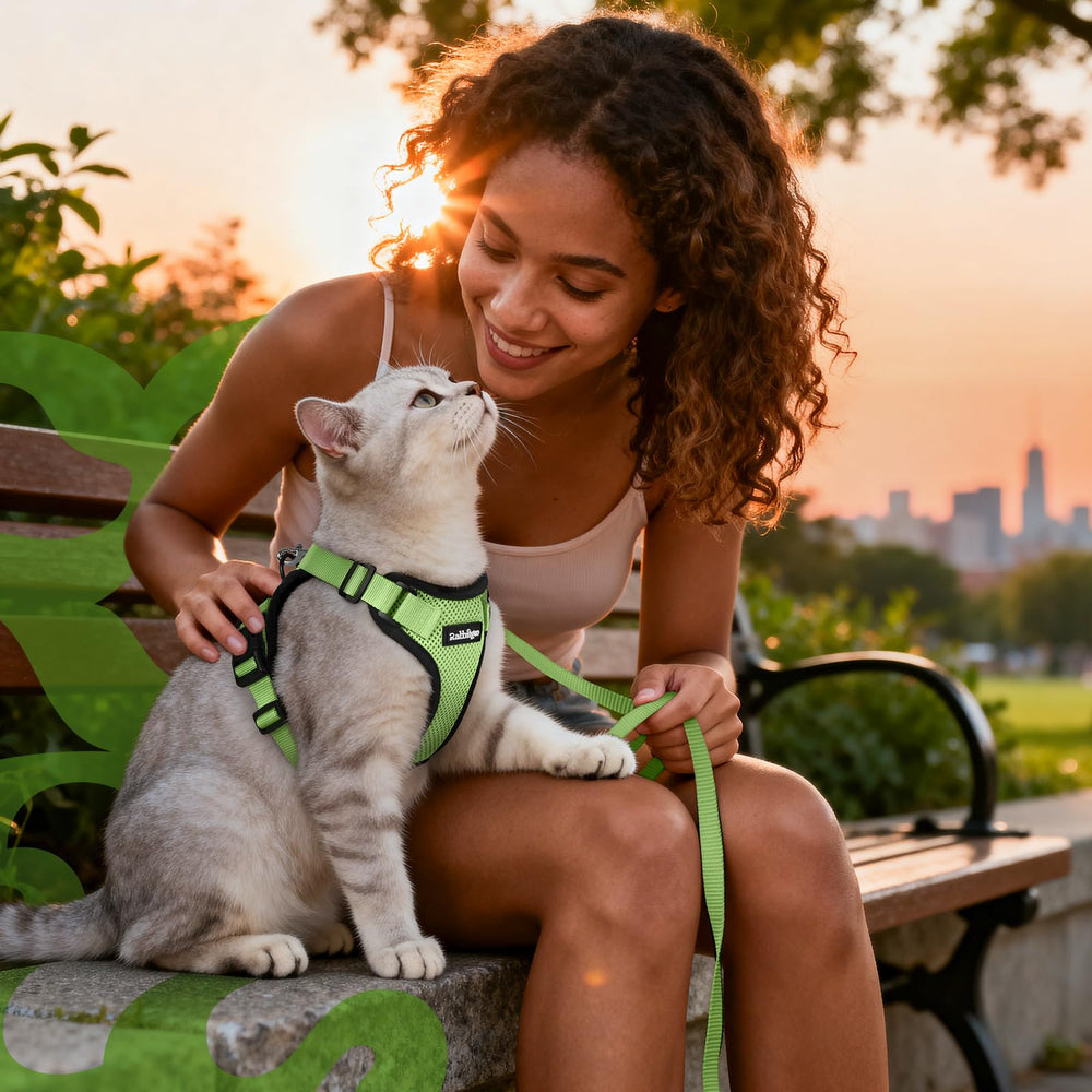Rabbitgoo 4.9ft leash pairs with the harness for flexible control