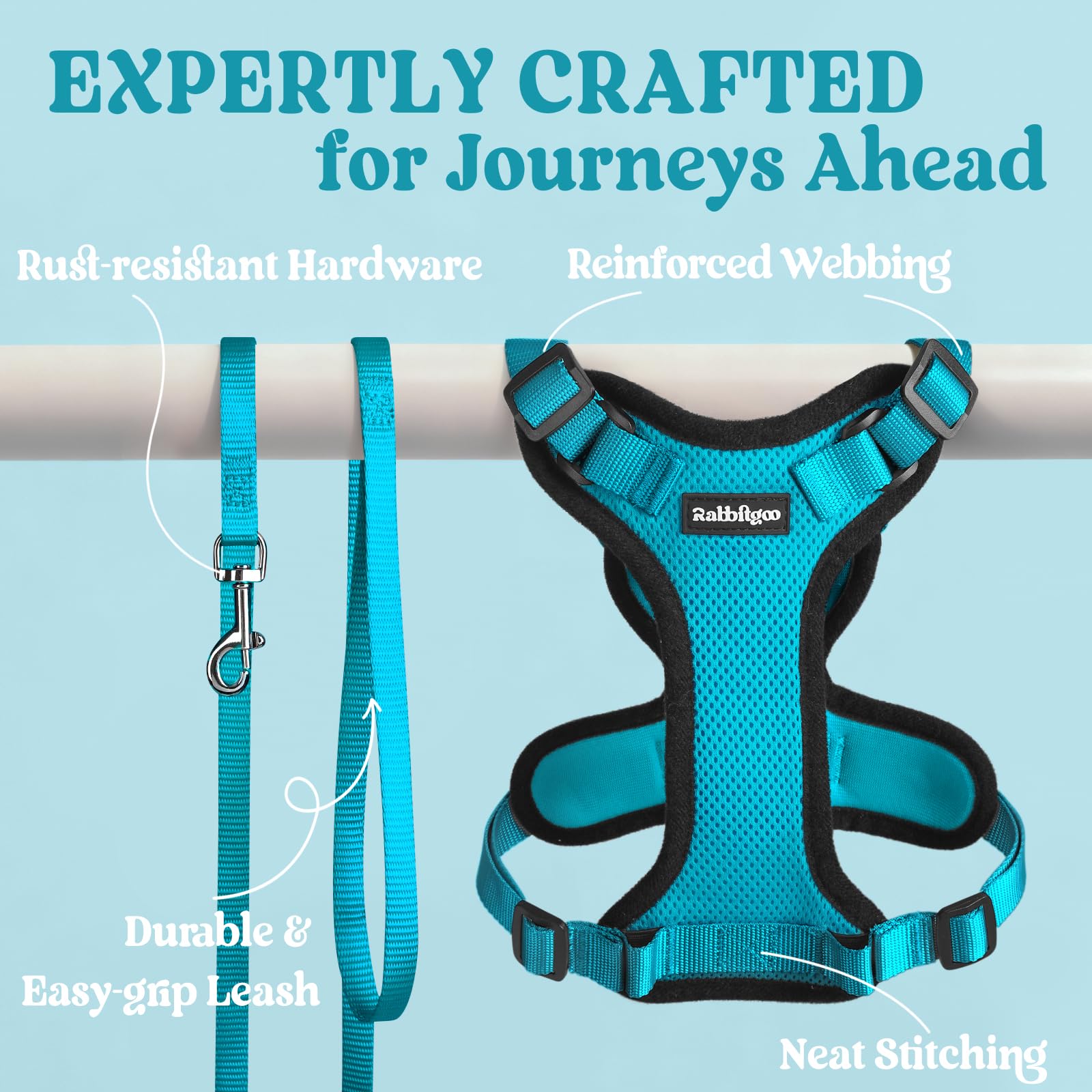 Vest reduces neck pressure for comfortable leash experiences.