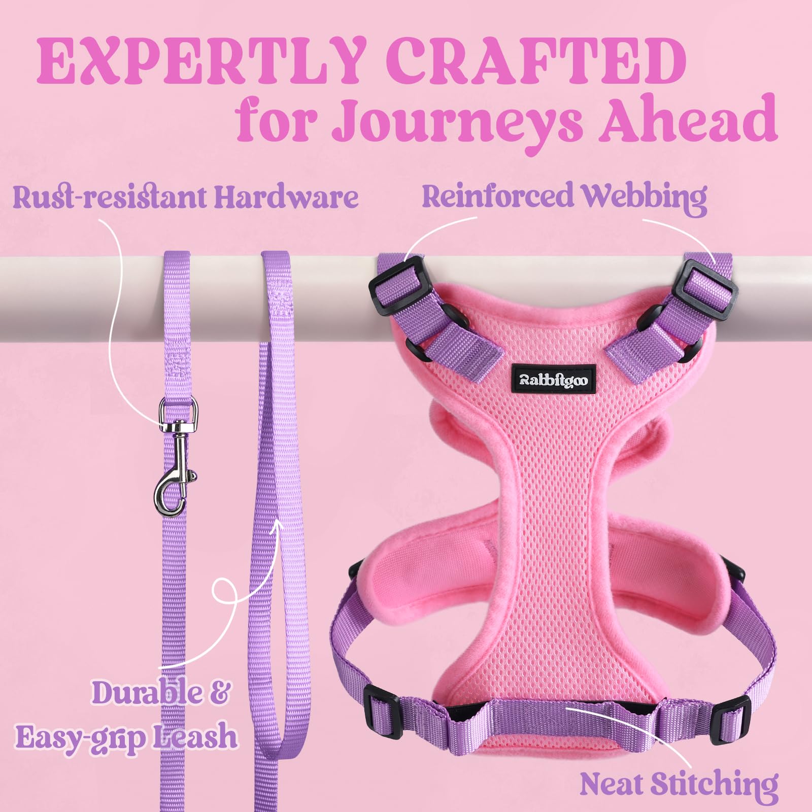 Rabbitgoo easy-on overhead design lets quick, stress-free fitting