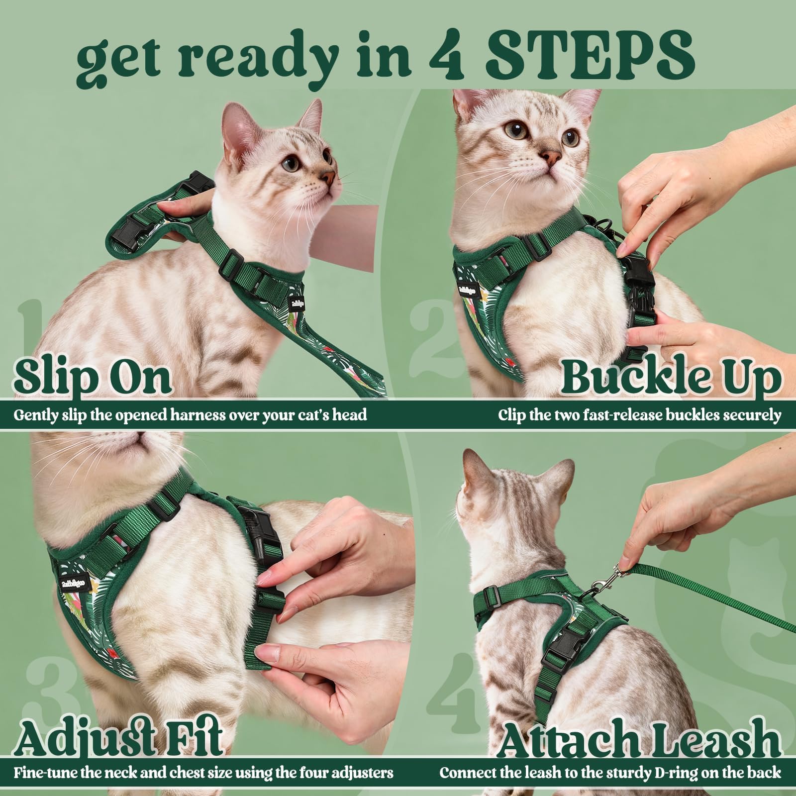 Rabbitgoo quick-release buckles allow easy on/off.