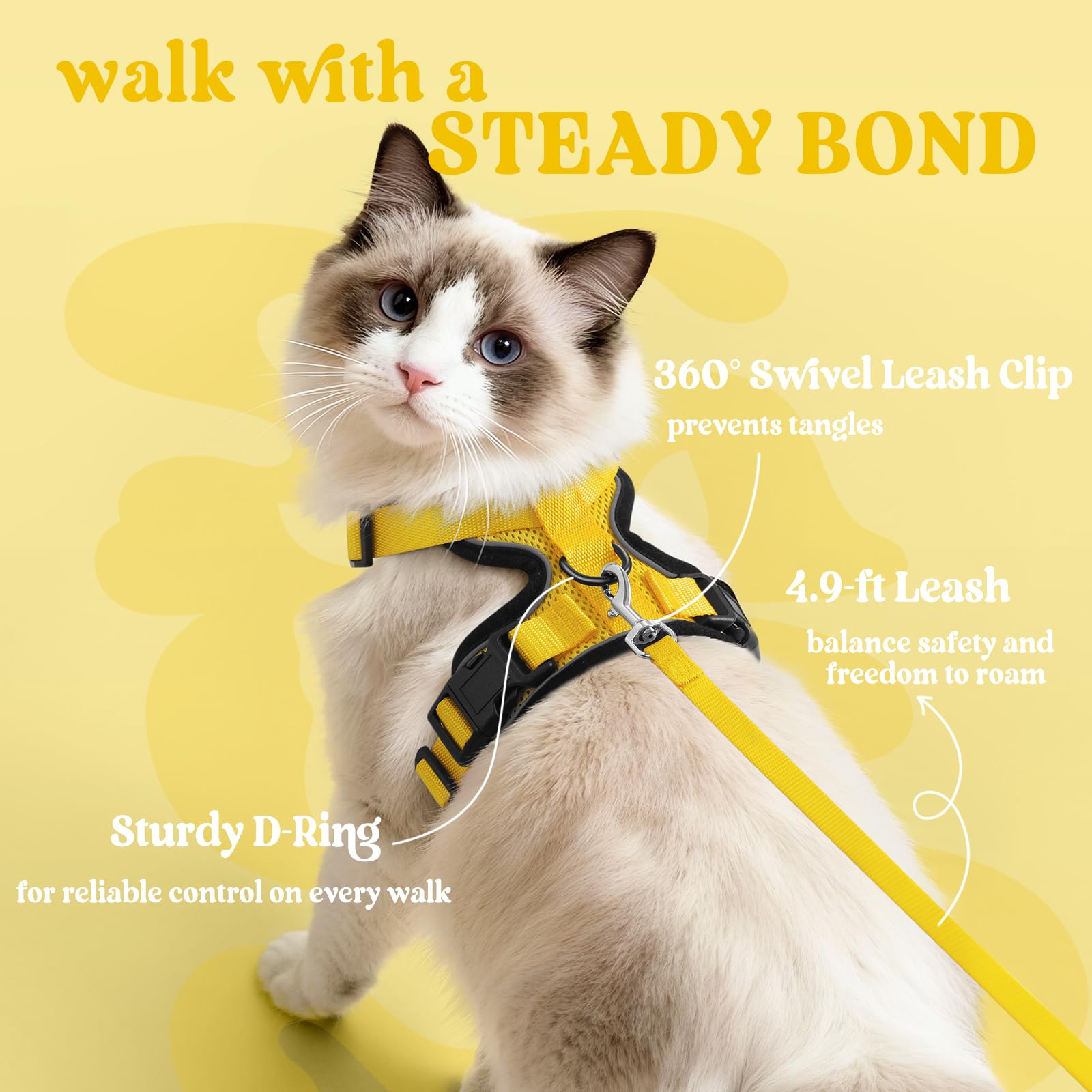 Rabbitgoo harness with quick-release buckles for easy on-off.