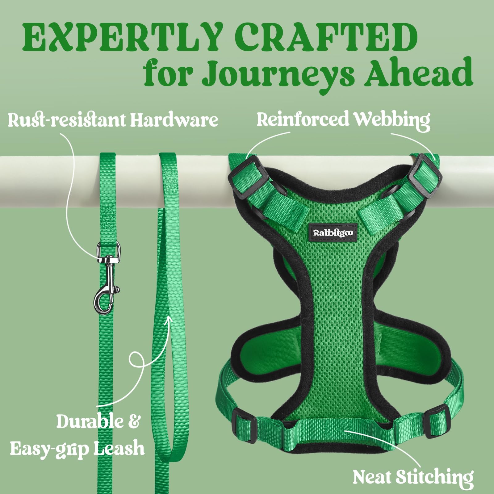 Easy on and off with quick-snap buckles for busy pet parents.