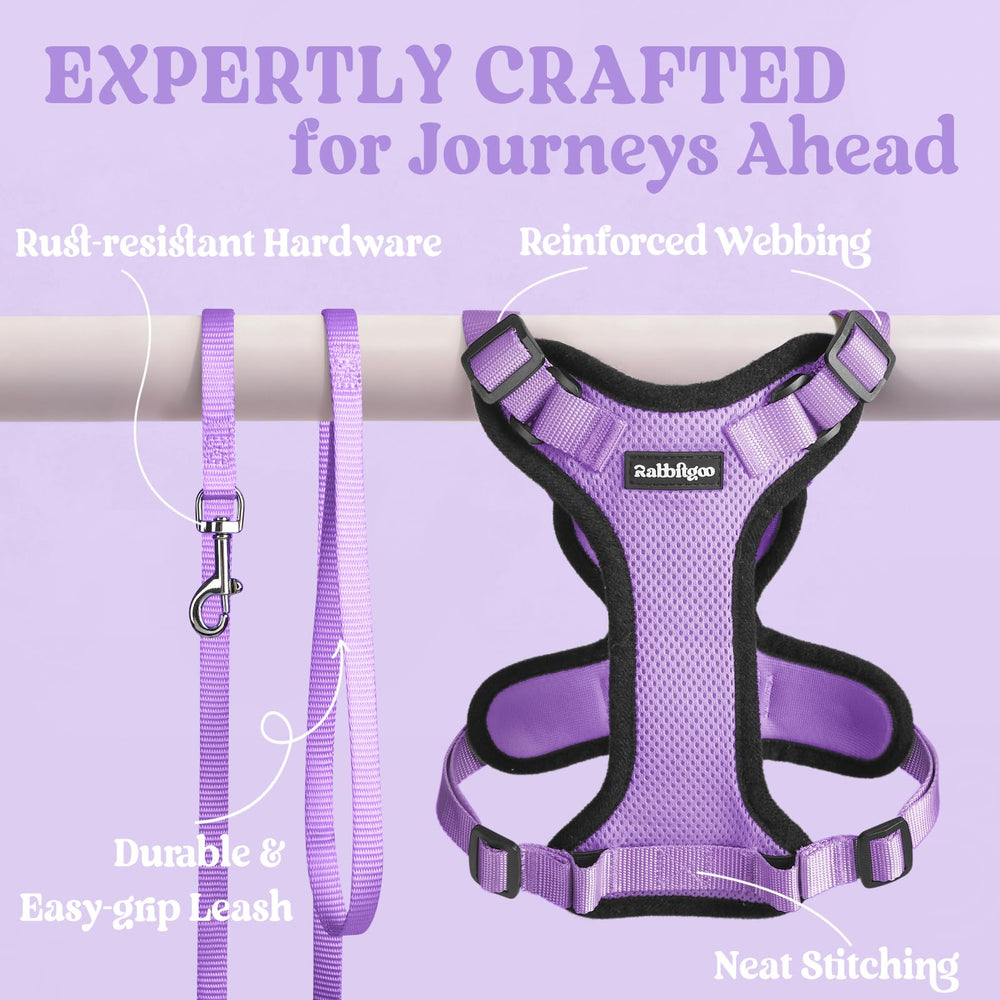 Rabbitgoo cat harness quick-snap buckles for fast on/off functionality