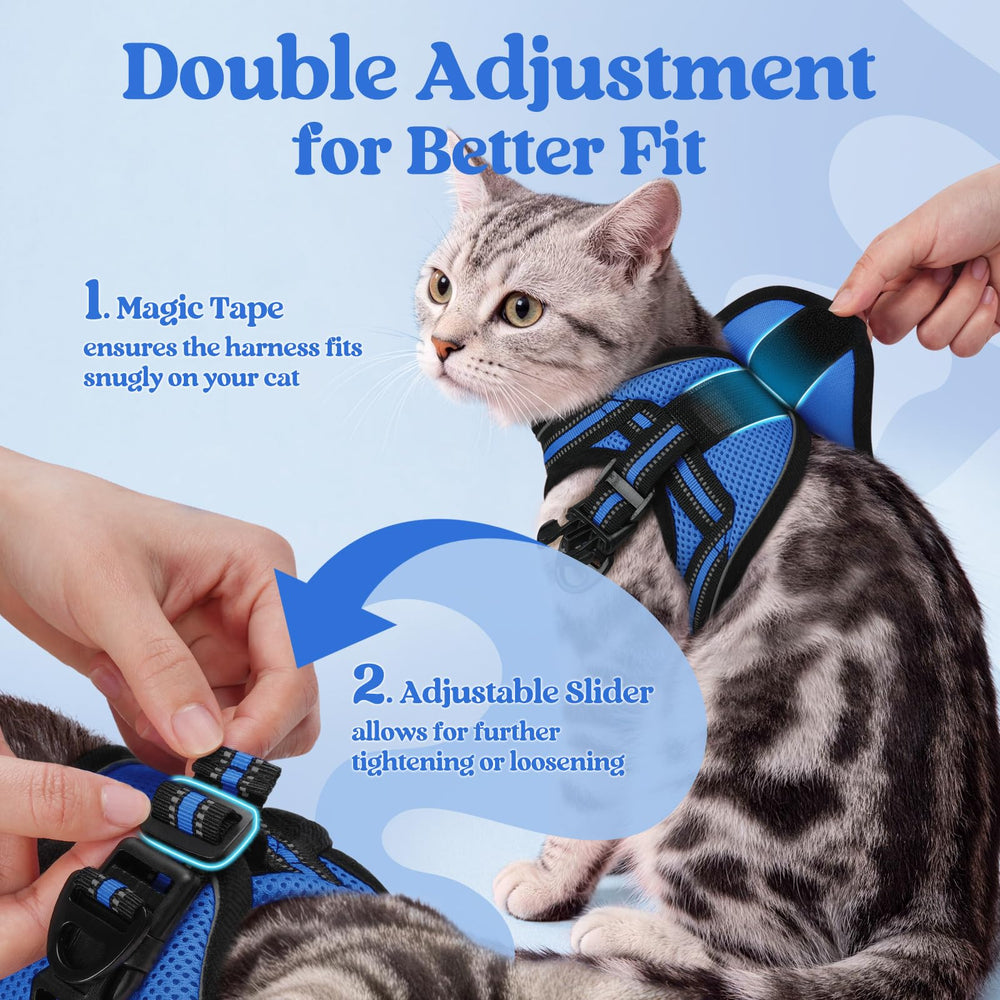 Rabbitgoo harness soft air-mesh padding enhances cat comfort