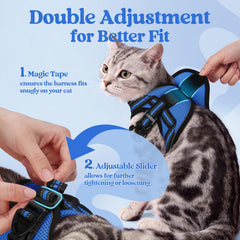 Rabbitgoo harness soft air-mesh padding enhances cat comfort