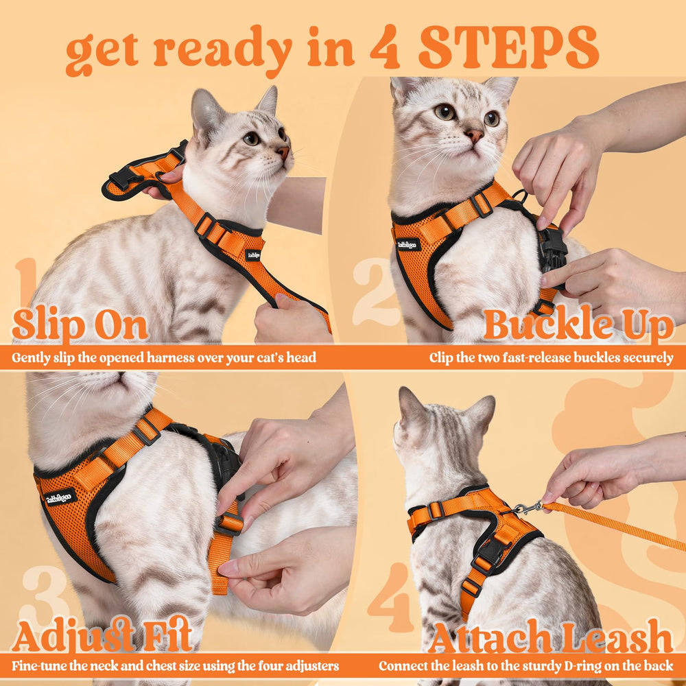 Vest-style harness distributes tension for comfort during movement.