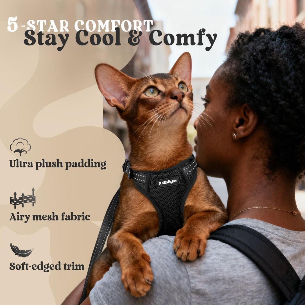 Rabbitgoo cat leash 4-9ft for reliable control on walks