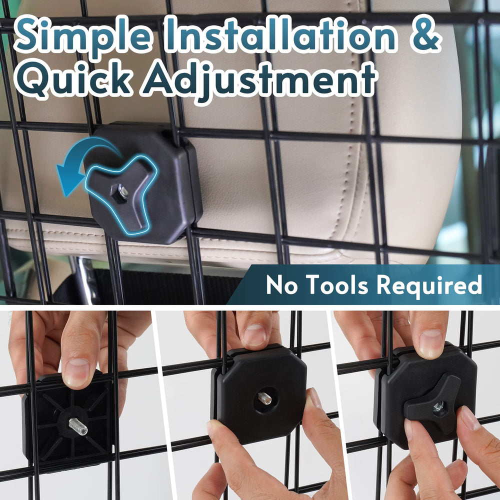 Rabbitgoo barrier straps and grips enable secure backseat mounting