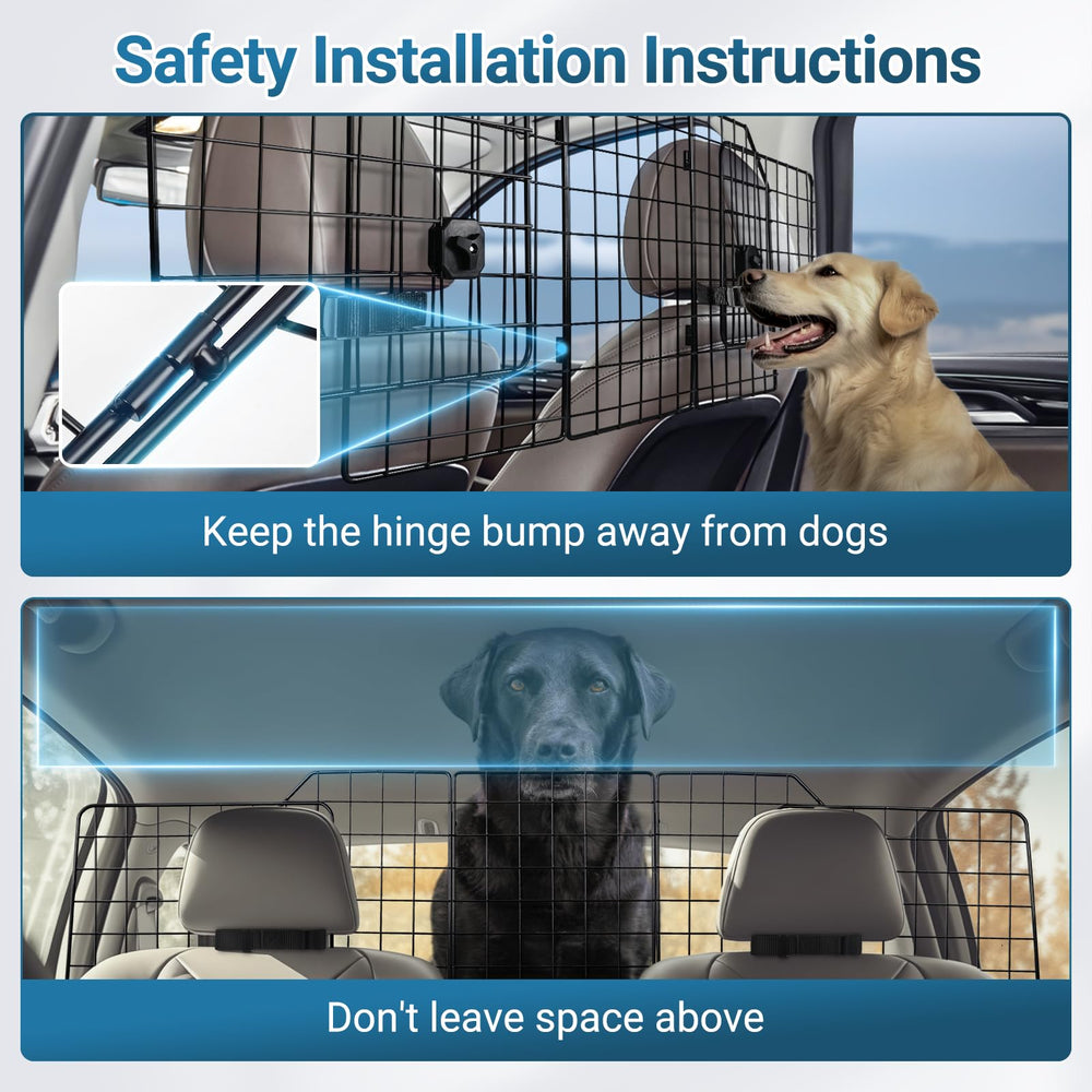 Rabbitgoo dog car barrier stores easily in your trunk.