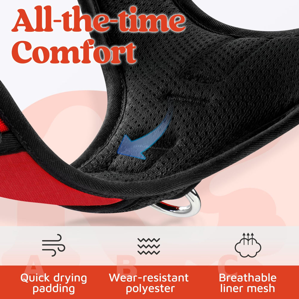 Rabbitgoo harness adjustable sliders ensure a precise fit.