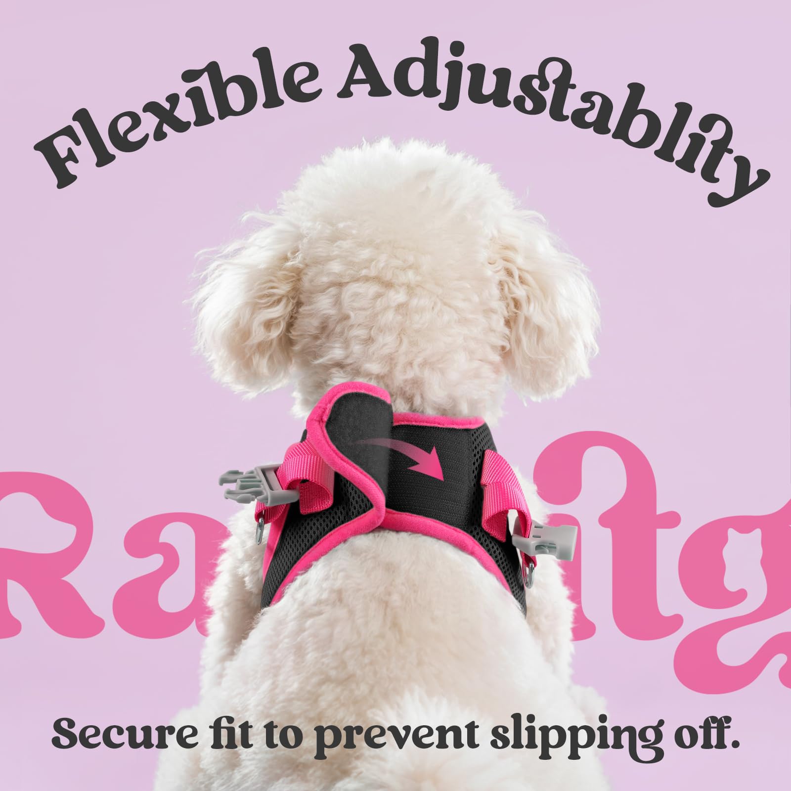 Rabbitgoo ultralight harness weighs 0.2lb for all-day wear.