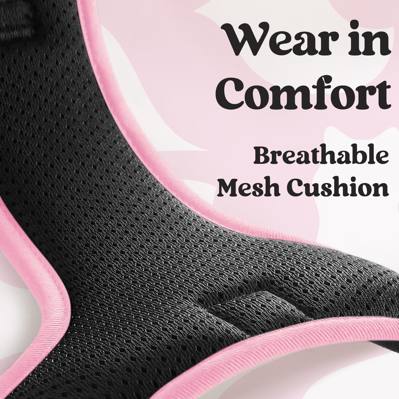 Rabbitgoo harness medium offers two leash points for flexible activity options.