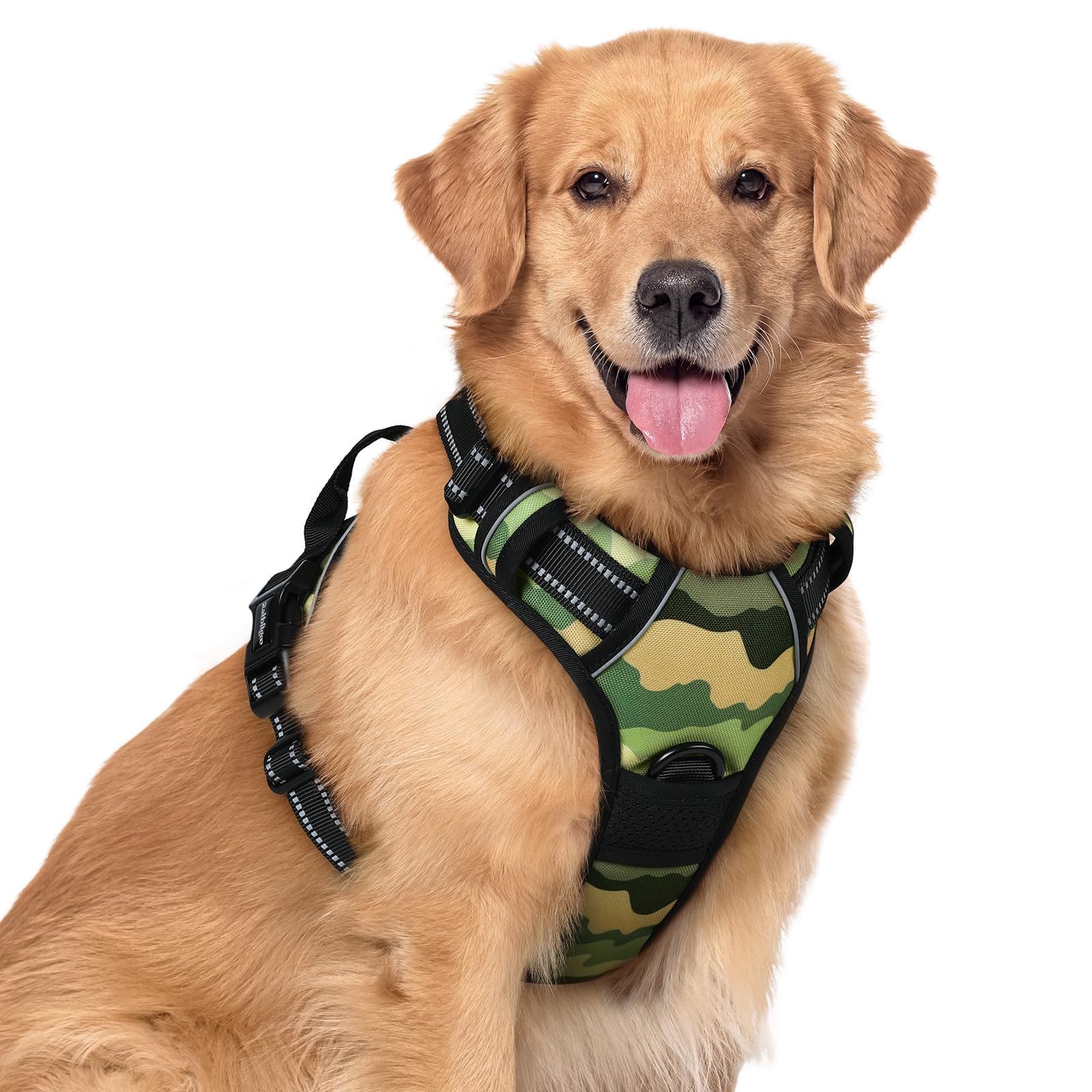 Rabbitgoo No-Pull harness with front clip aids control during walks.