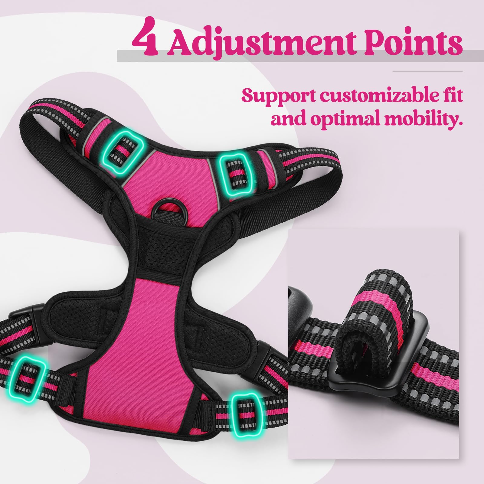 Rabbitgoo adjustable straps and quick-release buckles for a snug fit