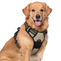 Rabbitgoo dog harness no-pull padded beige for large dogs