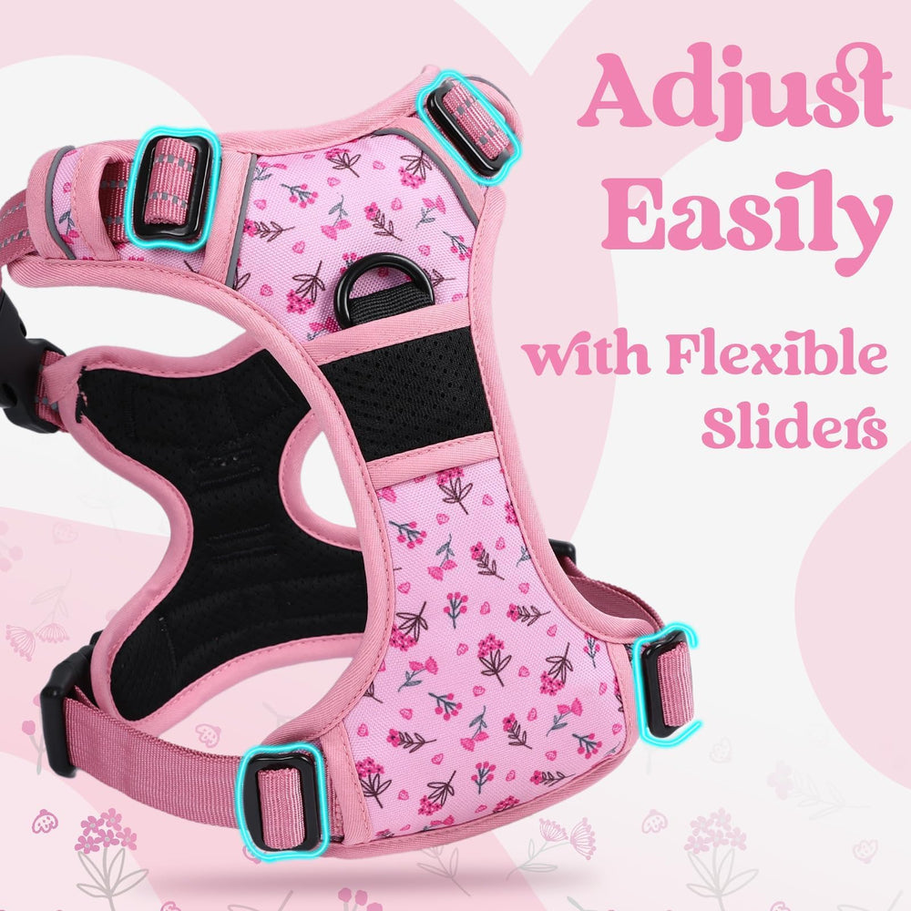 Rabbitgoo floral pink buckle detail with quick-release convenience.