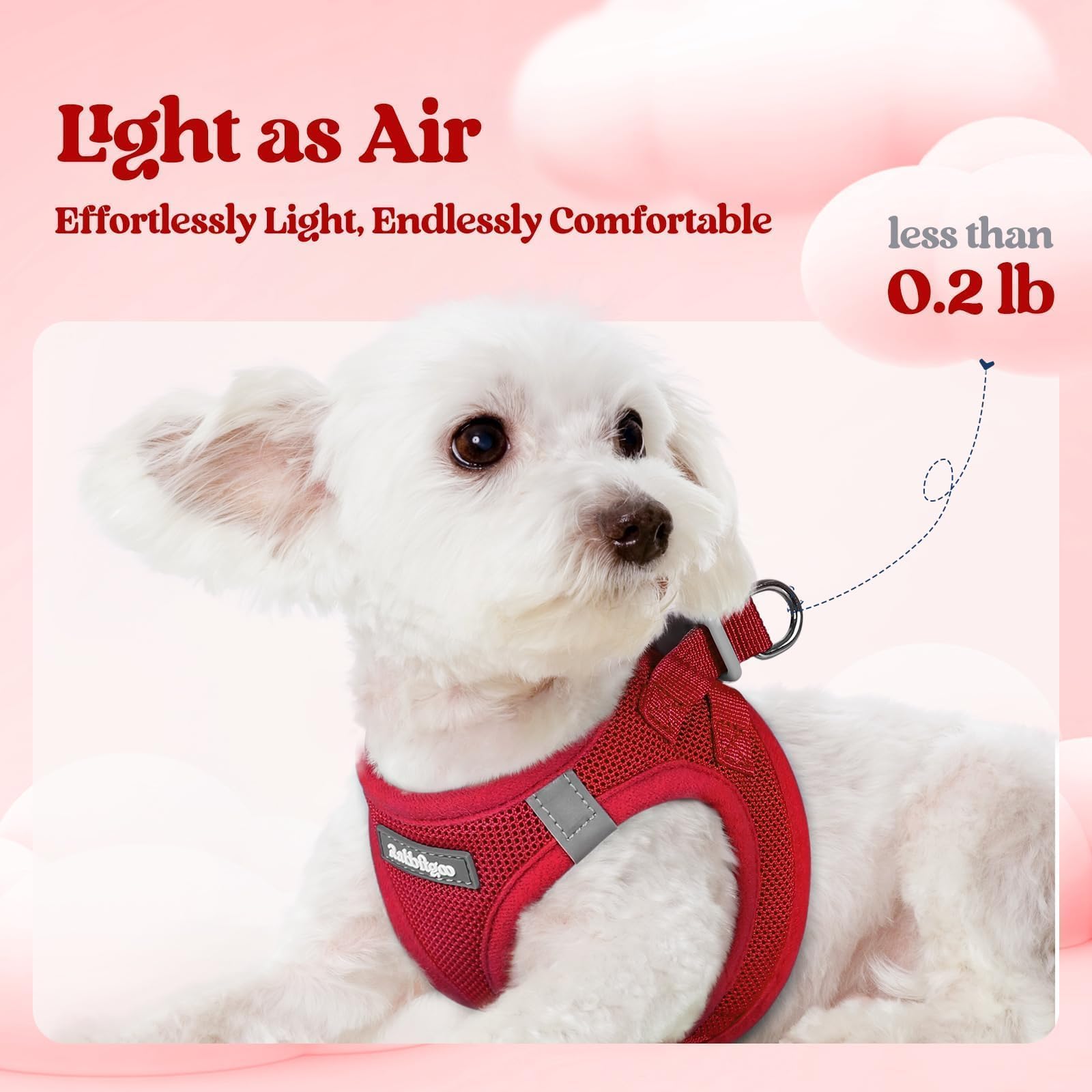 Rabbitgoo reflective bands on harness for better visibility