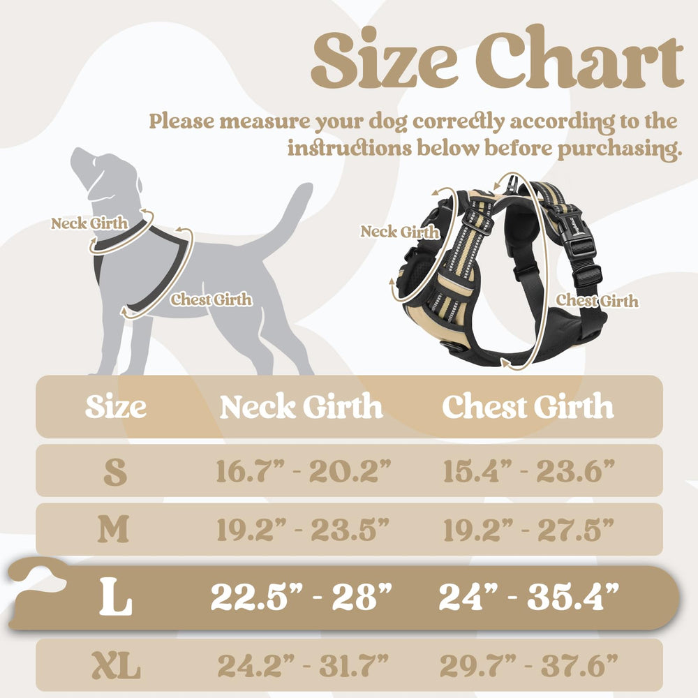 Rabbitgoo harness with reflective stitching for safer night walks