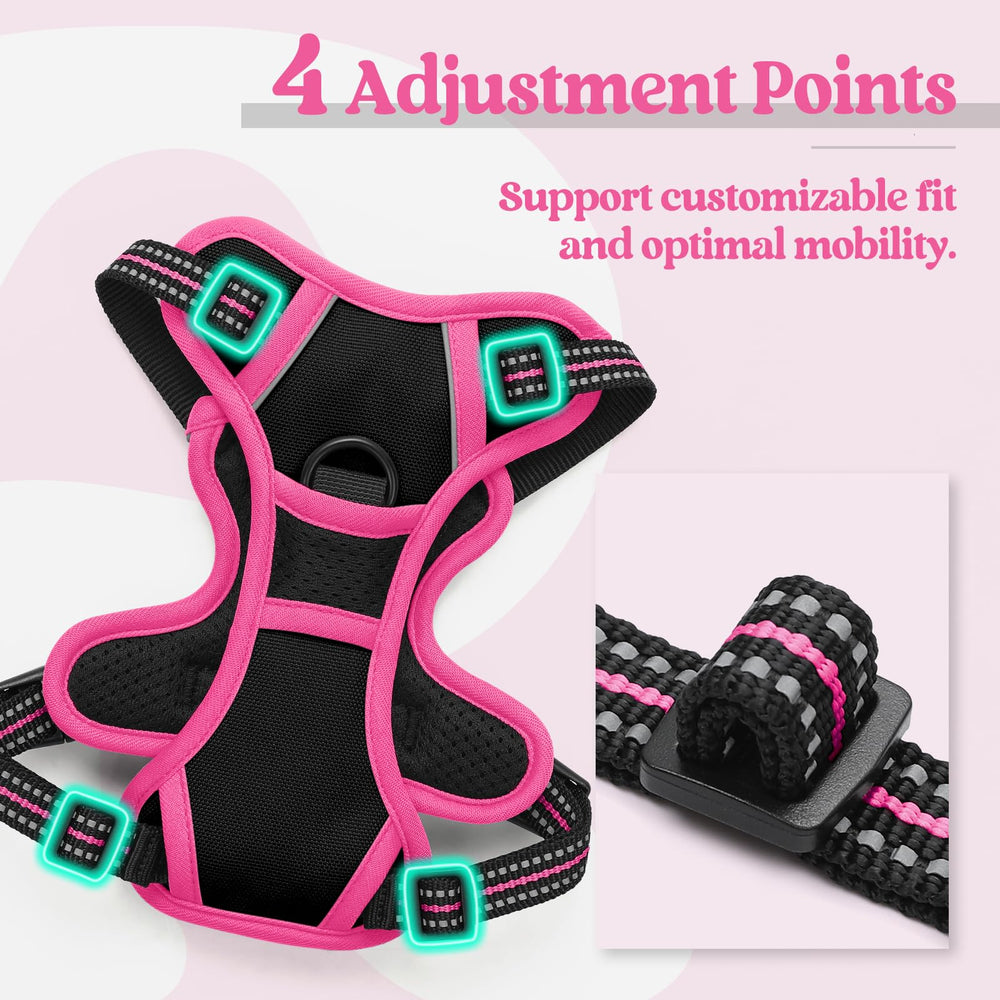 Bright reflective strips on Rabbitgoo harness for better visibility
