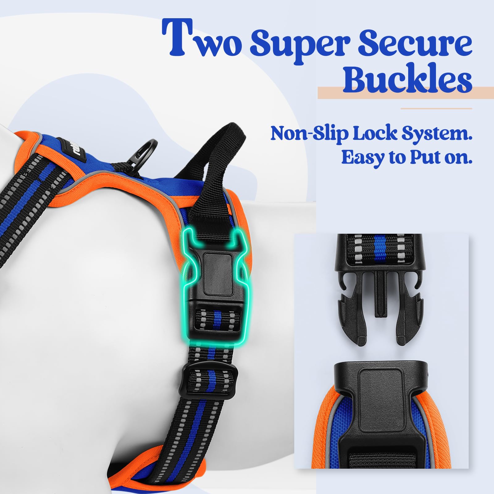 Rabbitgoo soft-padded design dog harness for daily comfort